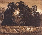 Samuel Palmer The Sleeping Shepherd oil painting artist